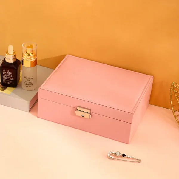 PU Jewelry Storage Box Organizer for Jewelry Necklace Ring Luxury Storage - Image 6